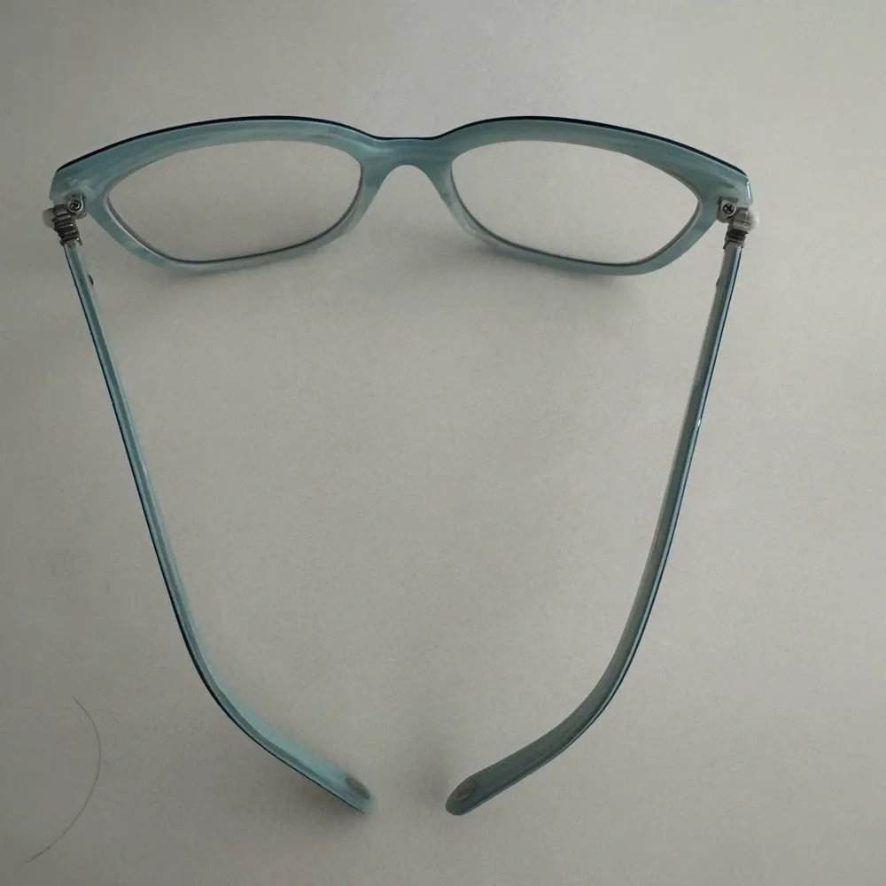 Tiffany & Co Black Turquoise Cat-eye Eyeglasses with Case - Picture 5 of 12